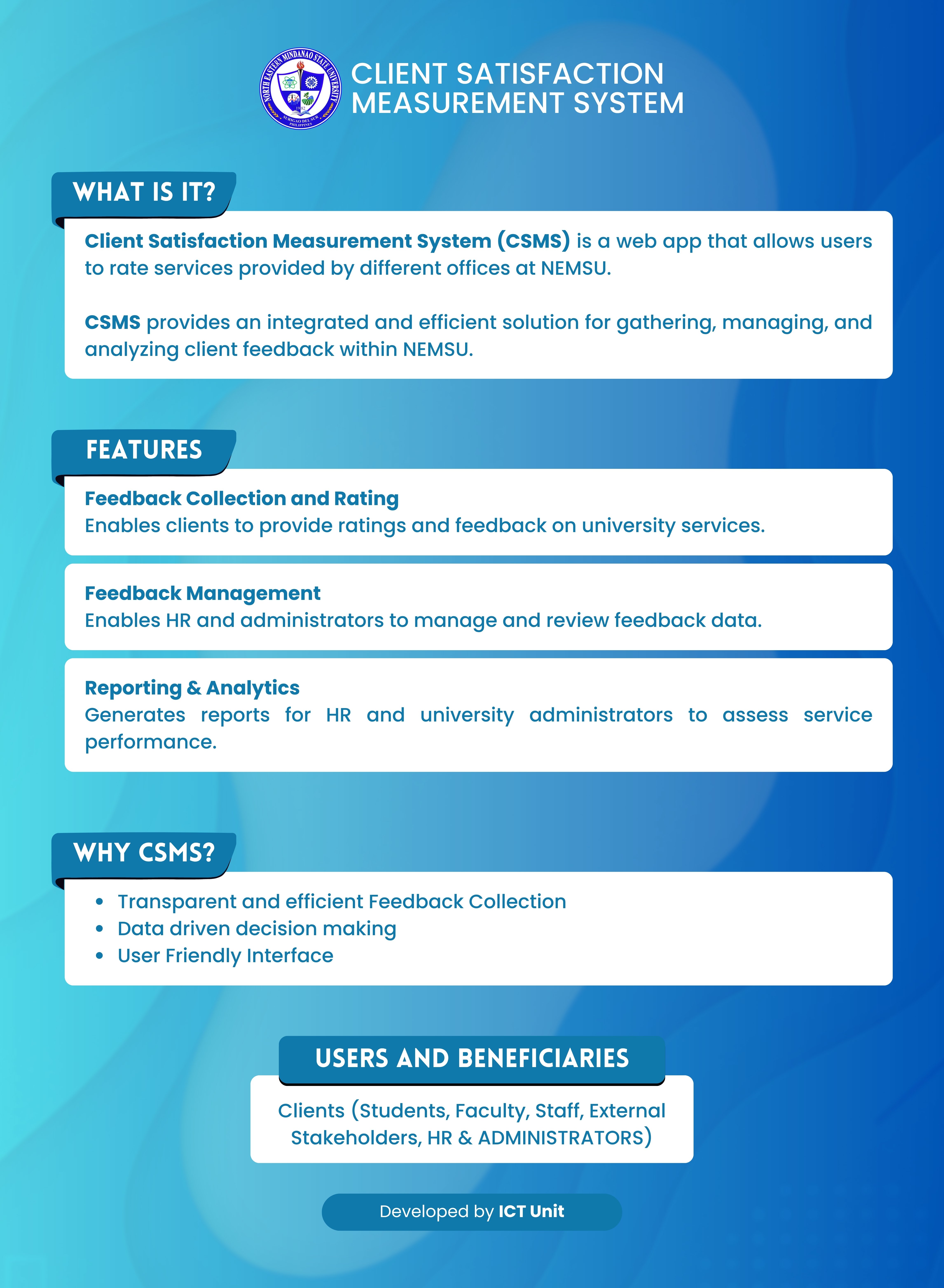 Client Satisfaction Measurement System infographic